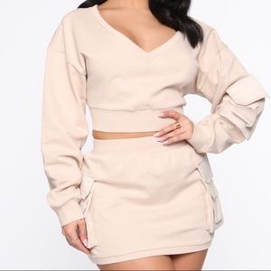 Fashion Nova skirt set.